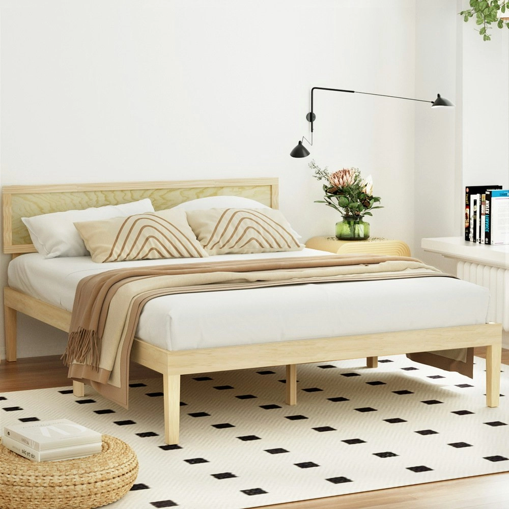 Artiss Bed Frame Double Size Wooden YUMI