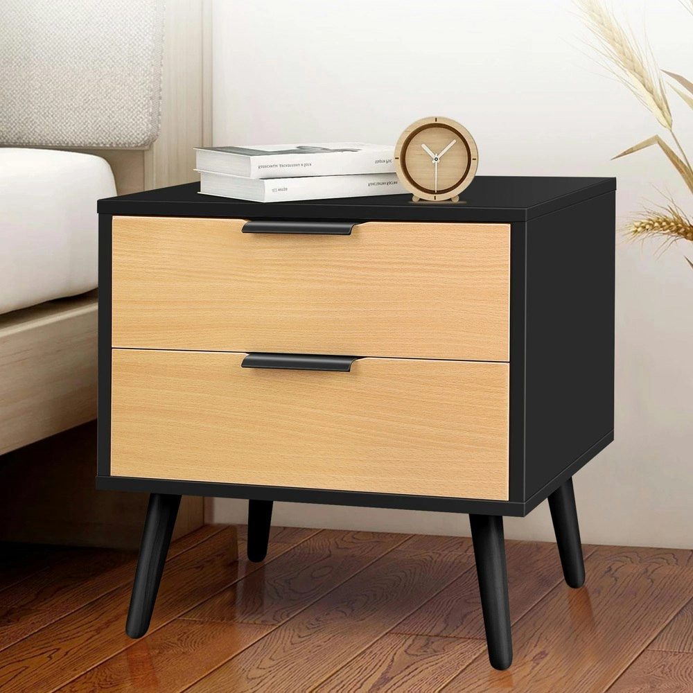 Alfordson Bedside Table Scandinavian Black Oak