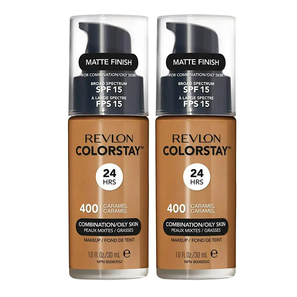 Revlon Colorstay Makeup Combination/ Oily Skin 30ml 400 Caramel - 2 Pack