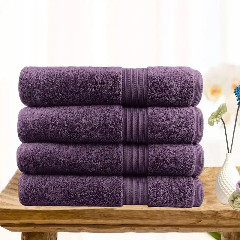 Softouch 4 Pcs Ultra Light Quick Dry Premium Cotton Bath Towel 500gsm 4*bath Towel