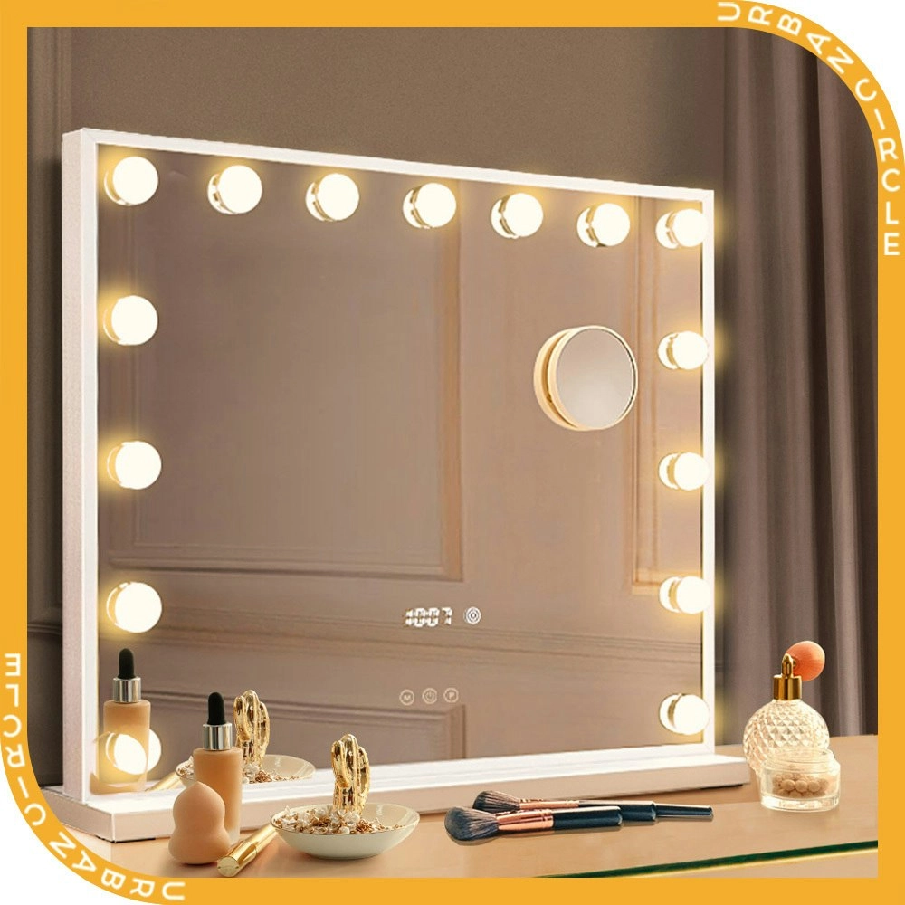 Simplus LED Makeup Mirror Hollywood Light Stand Wall Mounted Vanity Mirrors Decor Dimmable 14 Bulbs