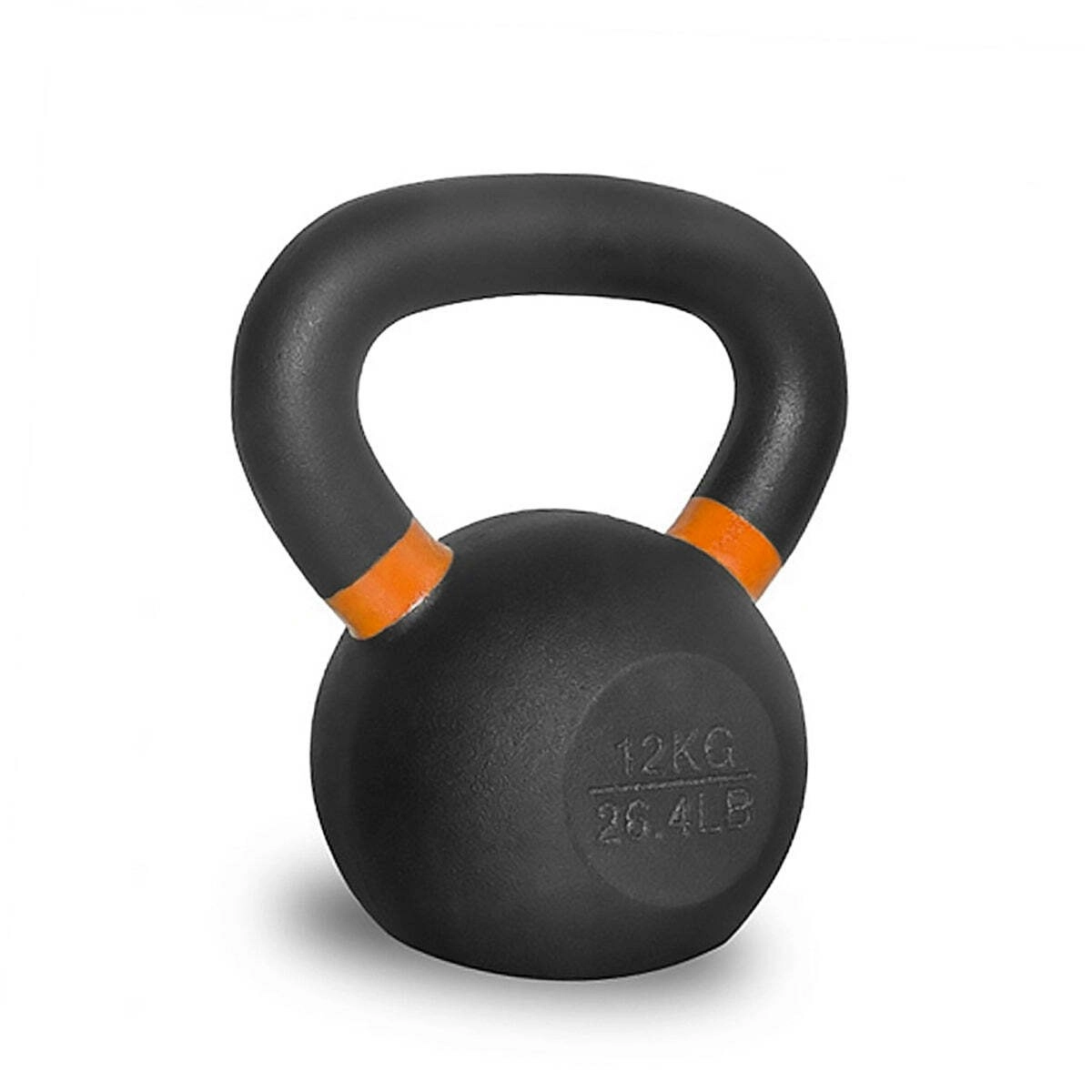 12kg Kettlebell Weight (Orange) for Gym & Exercise, Wide & Secure Base