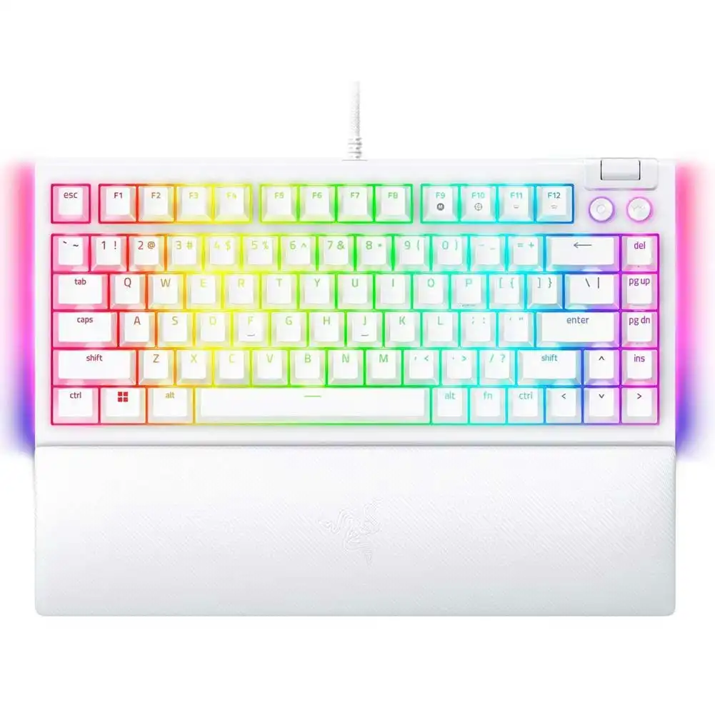 Razer BlackWidow V4 75% Mechanical Gaming Keyboard - White RZ03-05001700-R3M1