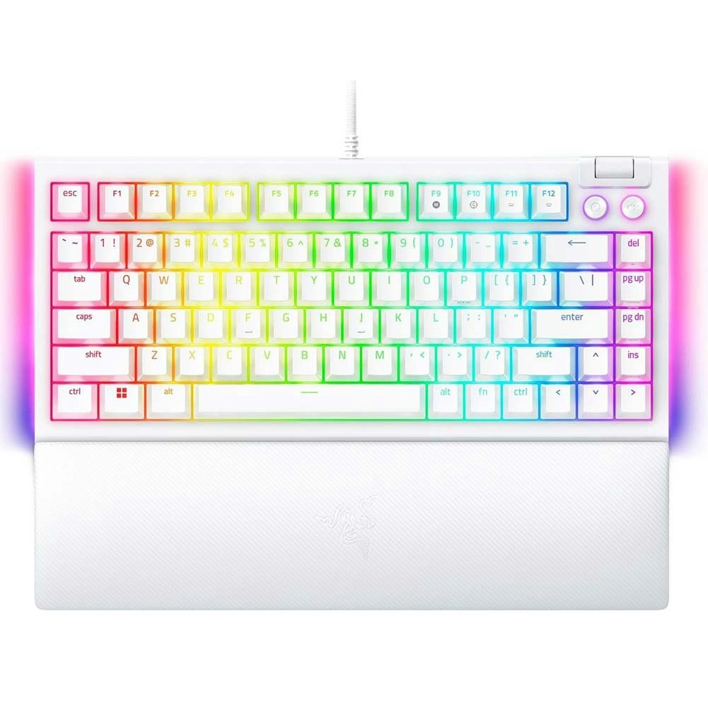 Razer BlackWidow V4 75% Mechanical Gaming Keyboard - White RZ03-05001700-R3M1