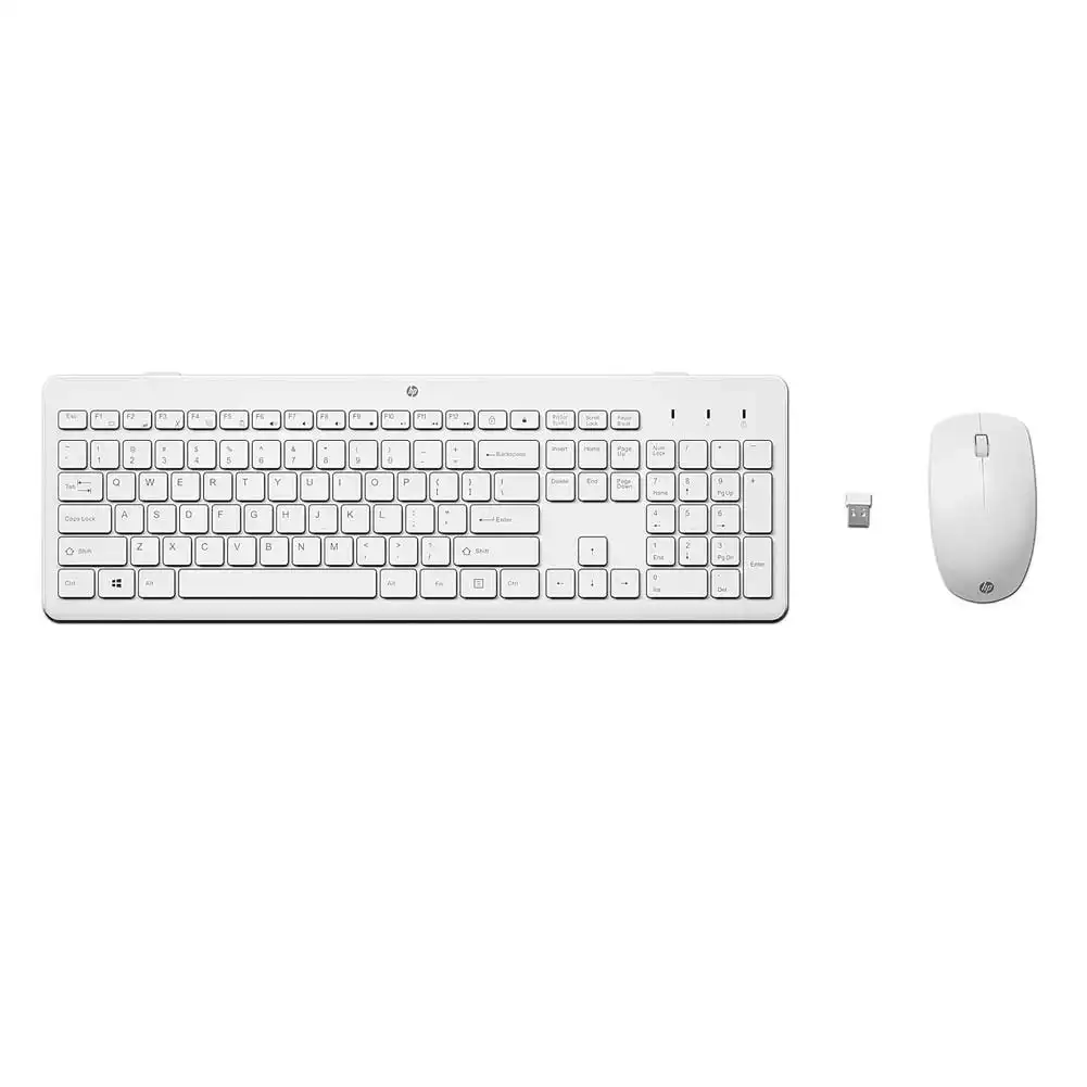 HP 230 Wireless Mouse and Keyboard Combo - White [3L1F0AA]