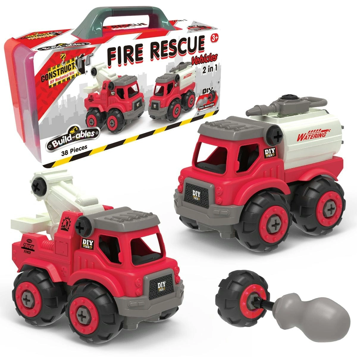 Construct It Build-ables - Fire Rescue Vehicles 2 In 1