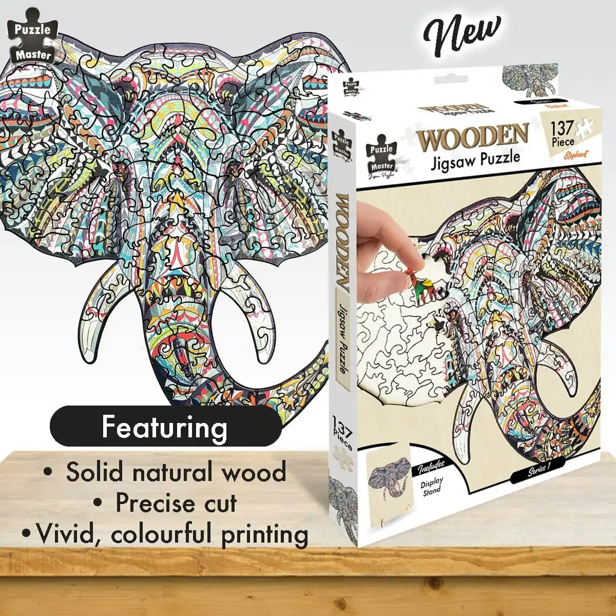 Wooden Puzzle Elephant