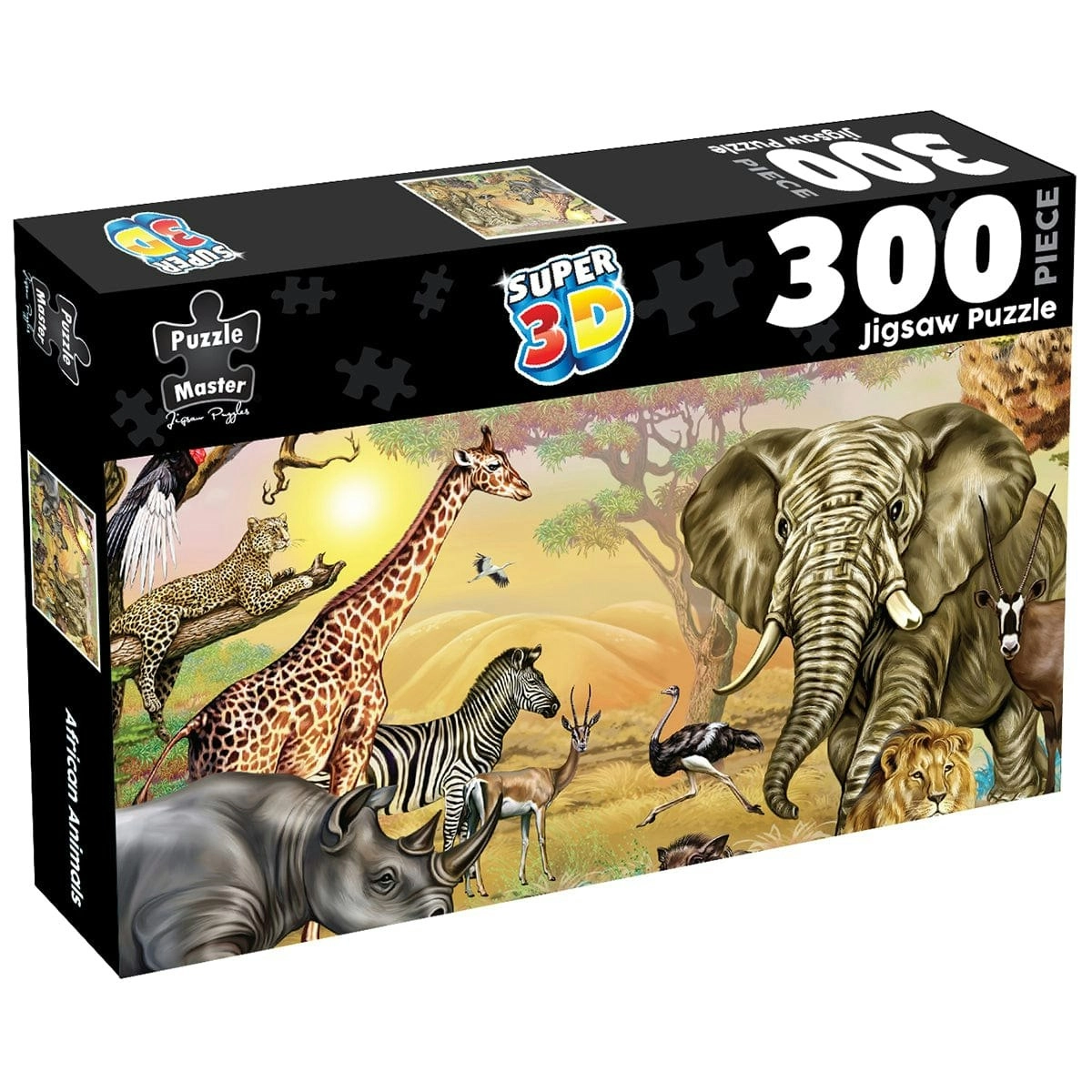 Puzzle Master Lenticular 300 Piece Puzzle - African Animals