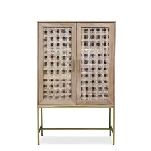 Winnipeg & Sons Aranga Timber & Rattan Cabinet