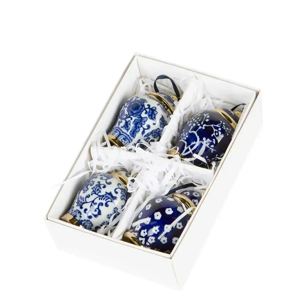 Zohi Interiors Hanging Ginger Jars Xmas Decor - Box of 4