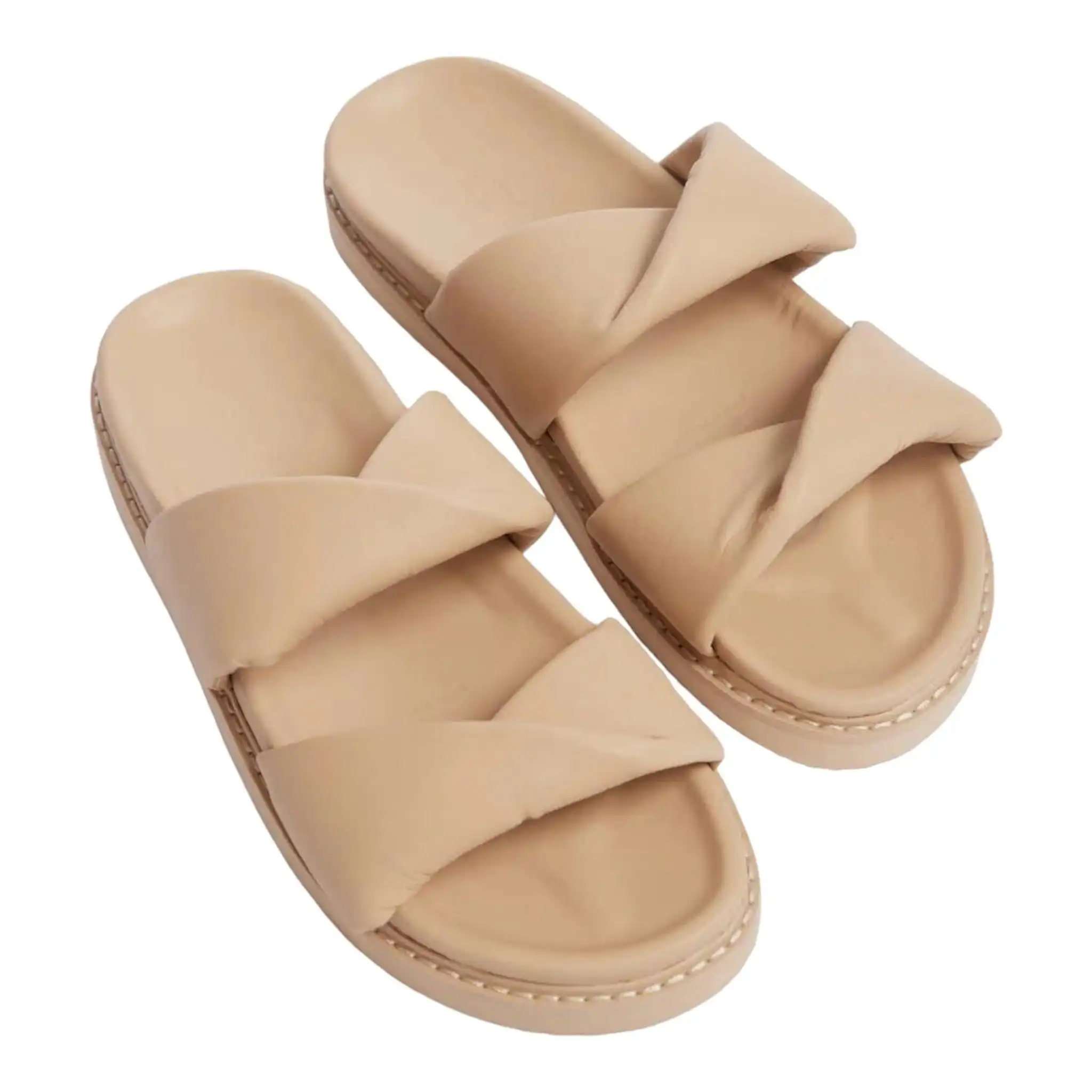 Tactful Leather Sandal Nude