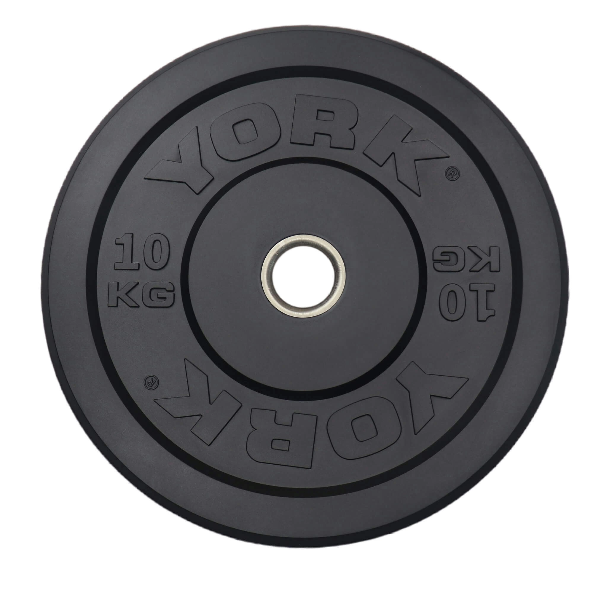 York Fitness 10KG Black Rubber Training Bumper Plate