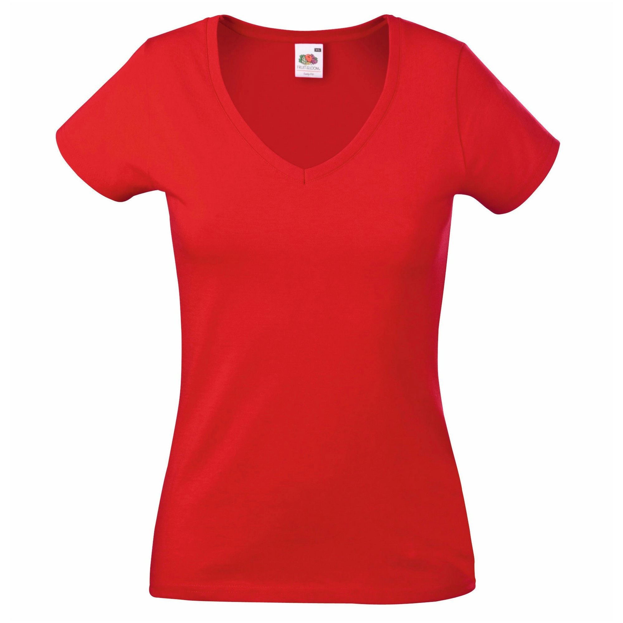 Fruit of the Loom Ladies Lady-Fit Valueweight V-Neck Short Sleeve T-Shirt