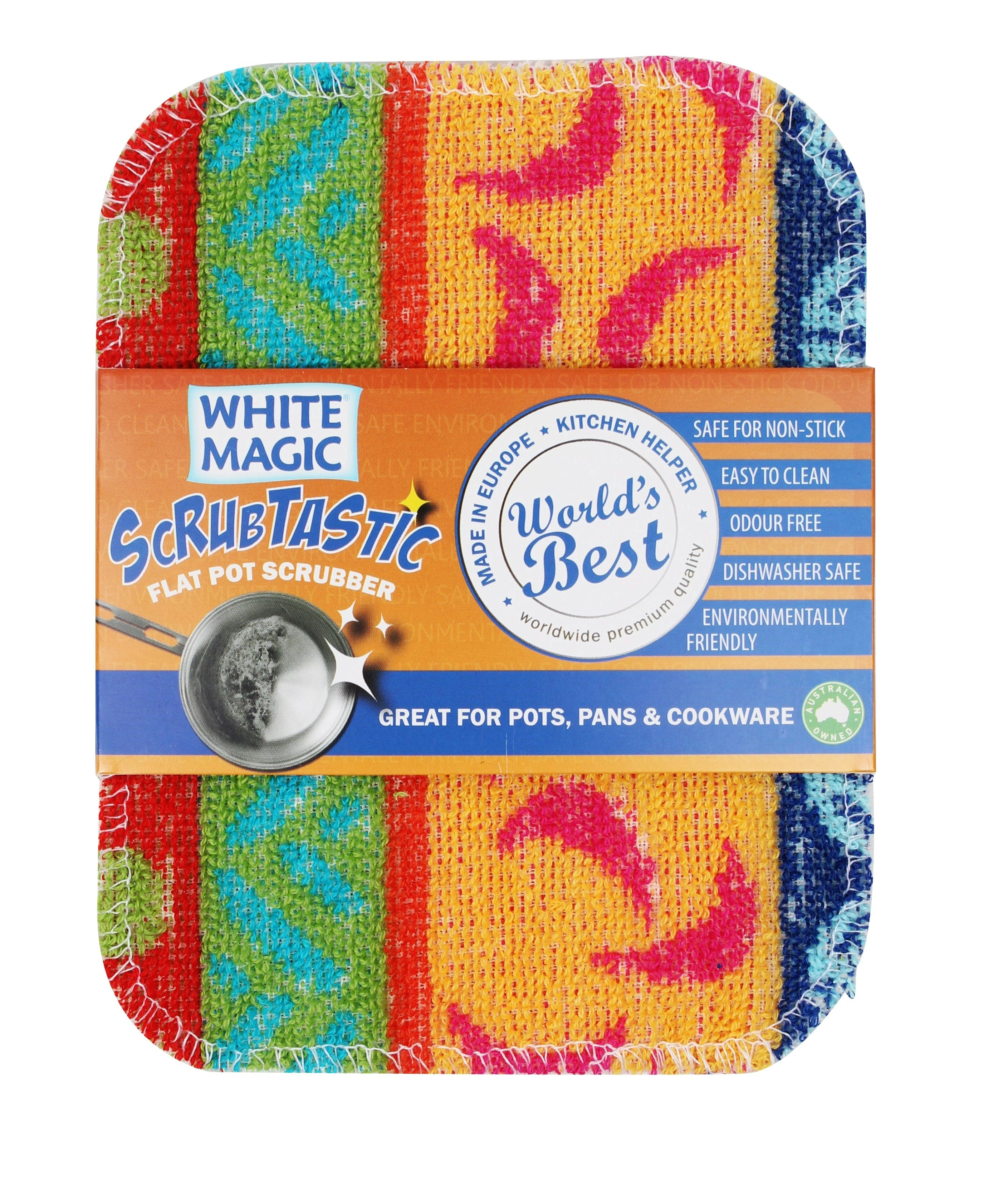 White Magic Scrubtastic Flat Pot Scrubber