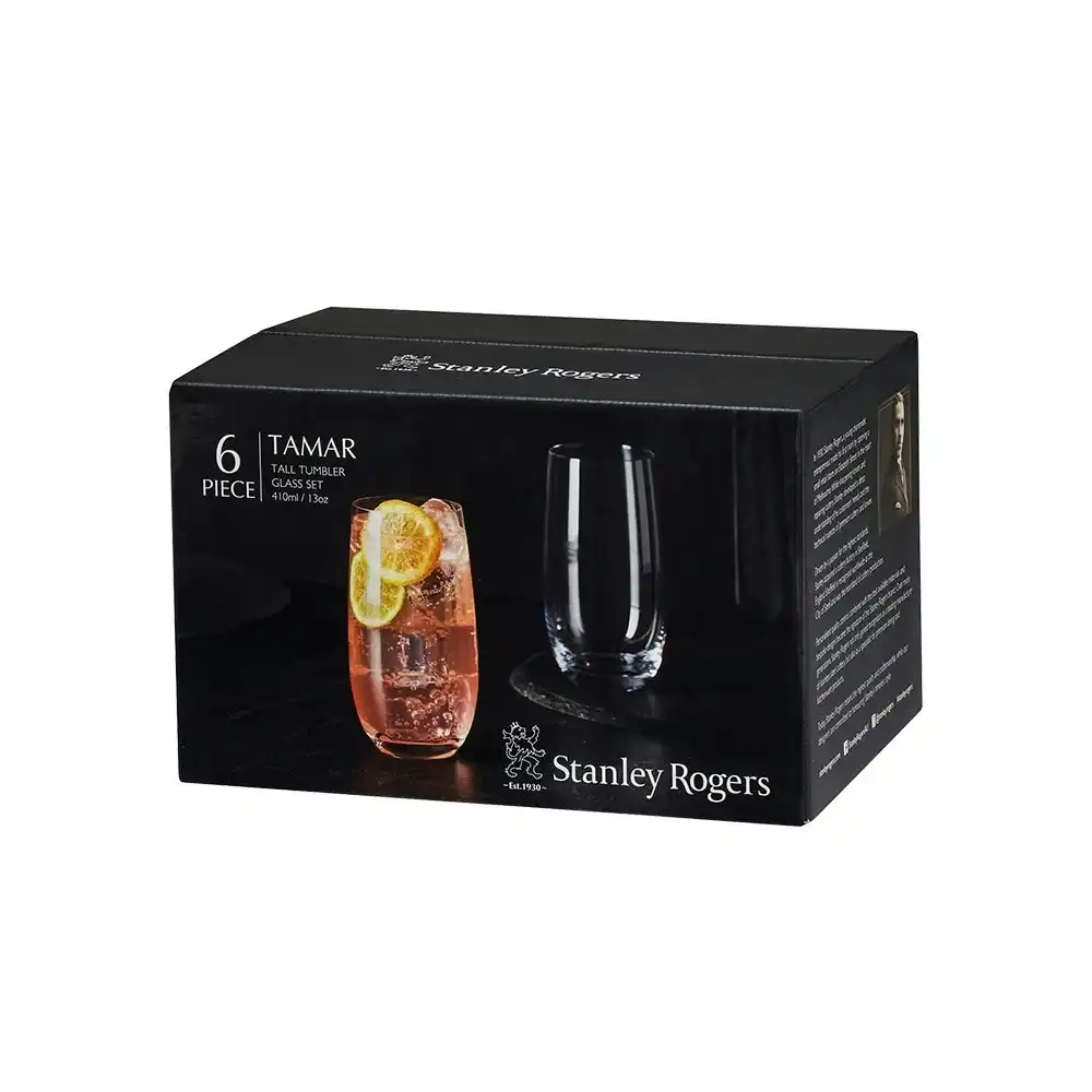 Stanley Rogers TAMAR TALL TUMBLERS 410ml SET 6