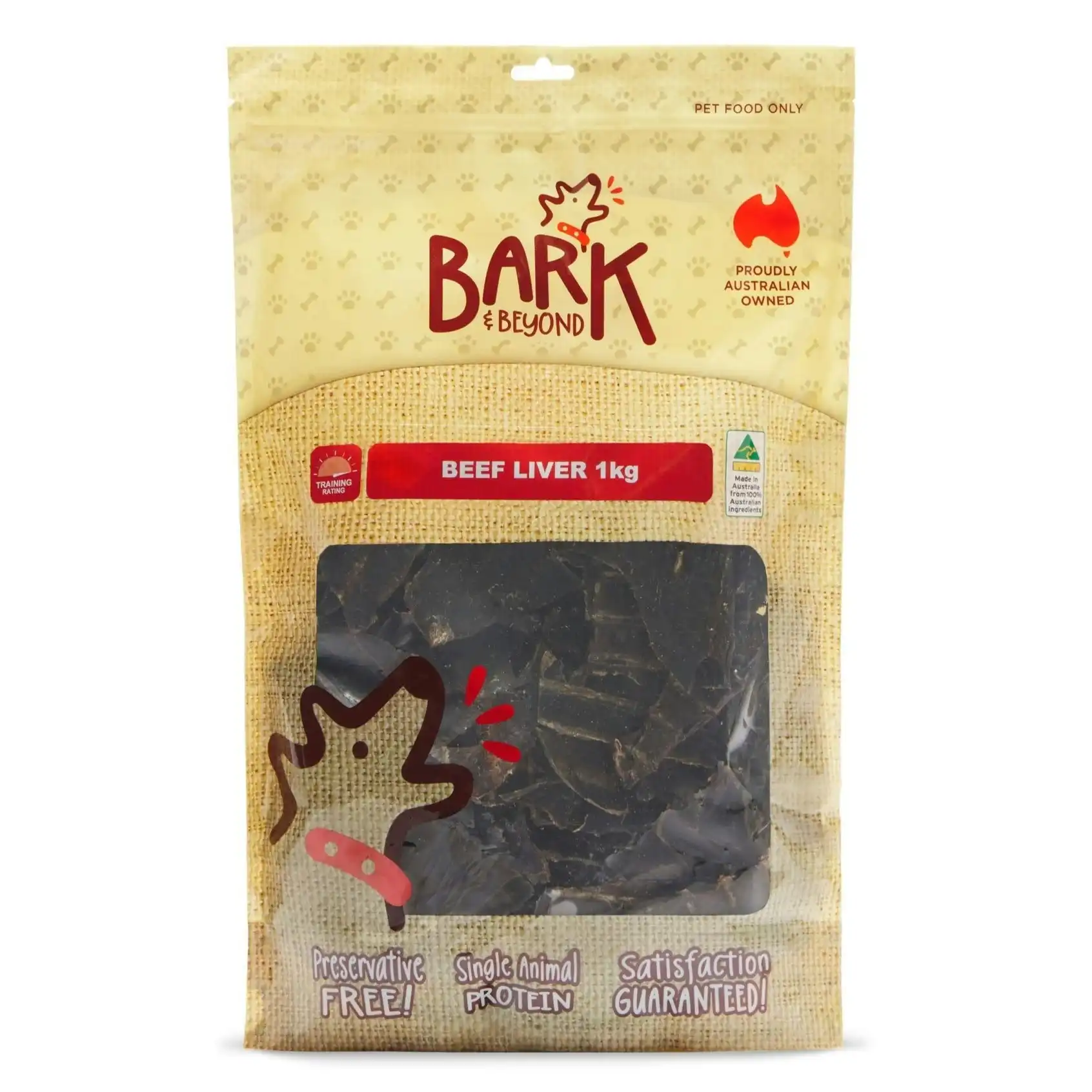 Bark And Beyond Beef Liver Natural Dog Treats 1kg