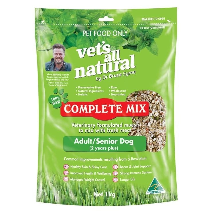 Vets All Natural Complete Mix Adult & Senior Dry Dog Food - 5kg