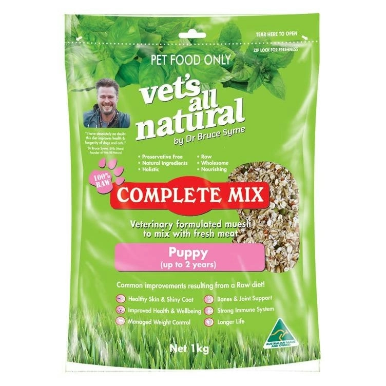 Vets All Natural Complete Mix Puppy Dry Dog Food - 1kg