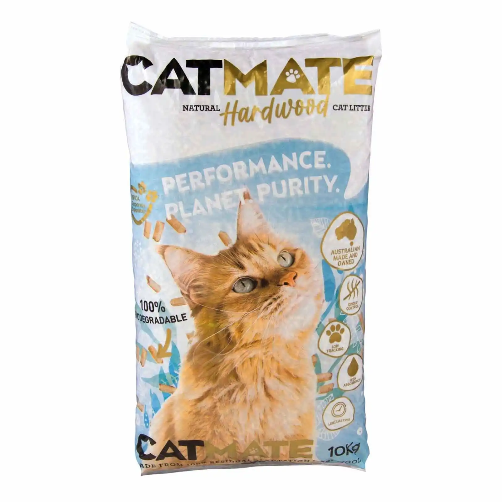 Catmate Hardwood Pellet Natural and Biodegradable Cat Litter 10kg