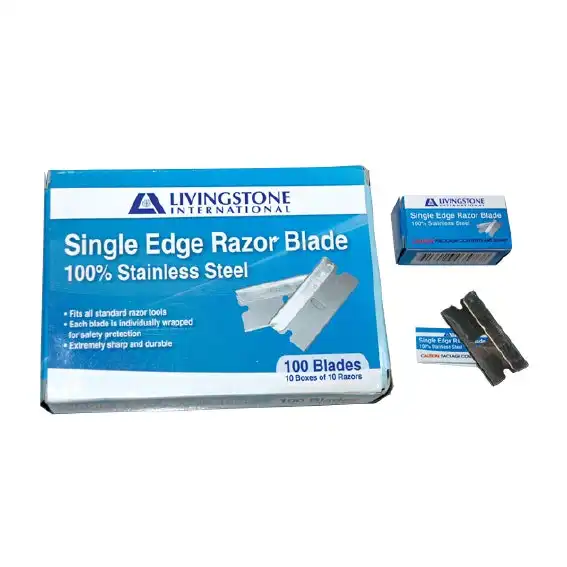 Livingstone Single Edge Razor Blades 100 Box