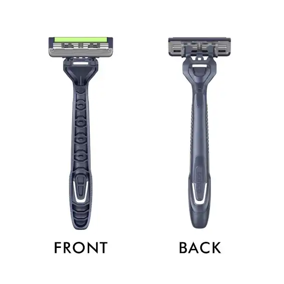 Livingstone Disposable Ultra Sharp Shaving Razors Triple Blade with Rubber Handle and Lubricating Strip 1 Piece/Pack