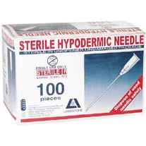 Livingstone Hypodermic Needle, 22 Gauge x 1 Inch, 25mm, Sterile, 100/Box x68