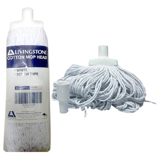 Livingstone Cotton Mop Head 700g 22mm Screw Type White