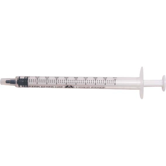 Livingstone Syringe, 1ml, Luer Slip Tip, Tuberculin, White Plunger, Latex Free, Hypoallergenic, Sterile, 100/Box x36