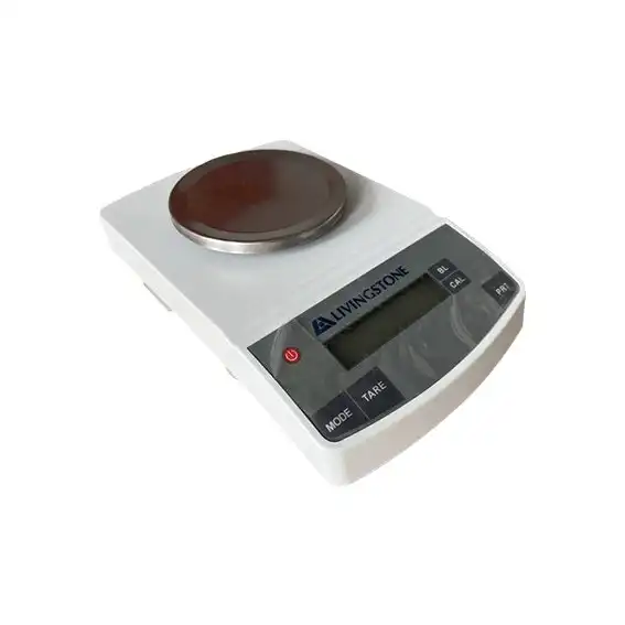 Livingstone Analytical Balance, 220 Grams Capacity, 0.1 Milligram Readability, 90(D)mm Stainless Steel Pan, Each