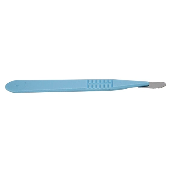 Livingstone Disposable Scalpel Stainless Steel Blunt Blade Size 10 Attached to Handle Sterile Loose