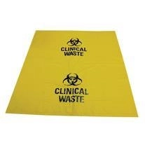 Livingstone Yellow Biohazard Waste Bag LDPE 27L 30 Microns 60 x 50cm 50 Pack