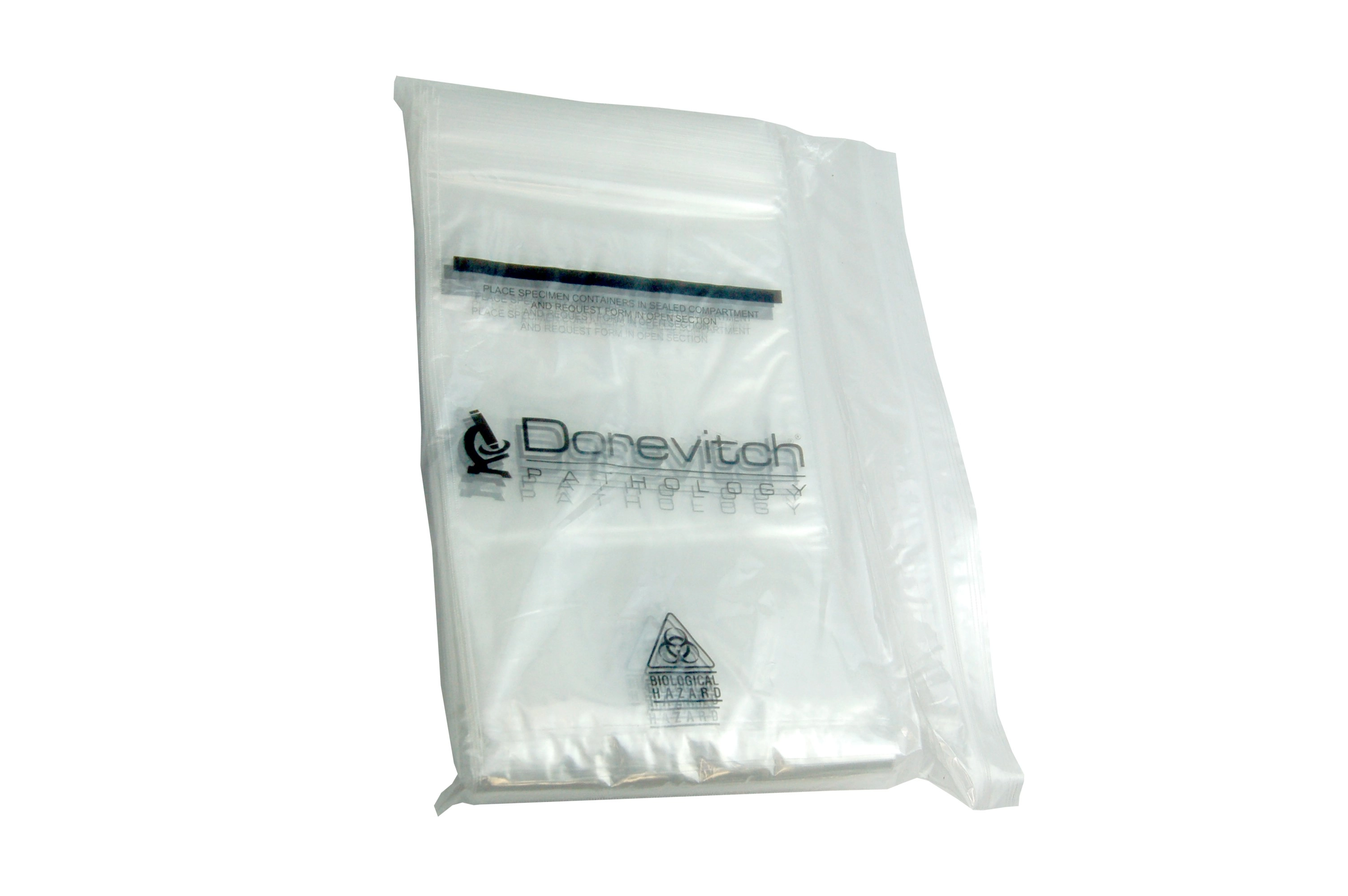 Livingstone Biohazard Specimen Bag, 3-Ply, 15.5 x 24cm, 2 Compartments, 100/Bag, 2000/Carton (for DOP Only)