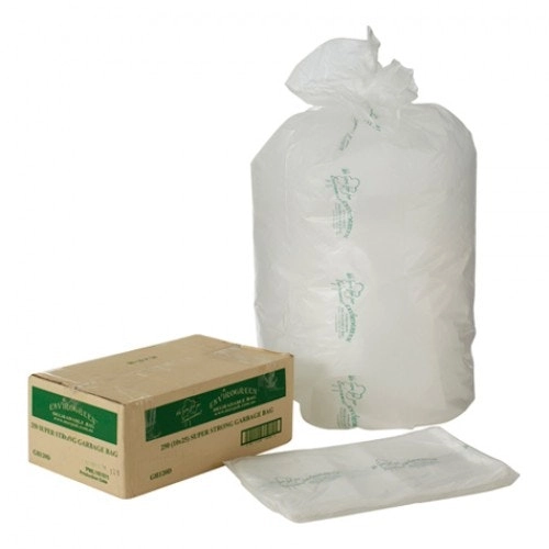 Livingstone Garbage Bag Bin Liner 240L 147 x 115cm 20 Microns Clear 25 Pack x5