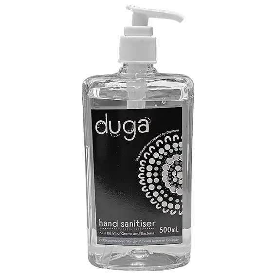 Duga Antibacterial Hand Sanitising Gel, 75 Percent Ethanol Ethyl Alcohol with Pump Dispenser, 500mL, Each