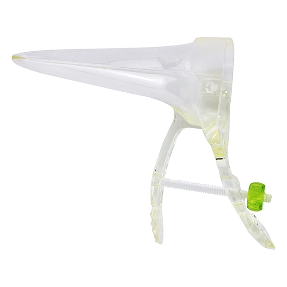 EOS Vaginal Speculum, Duckbill, Cusco Screw Action, Recyclable Plastic, Clear, Medium, Each