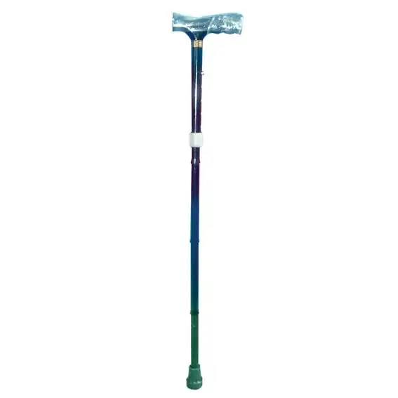 Livingstone Walking Stick Foldable Aluminium Black, Adjustable 89-92 cm