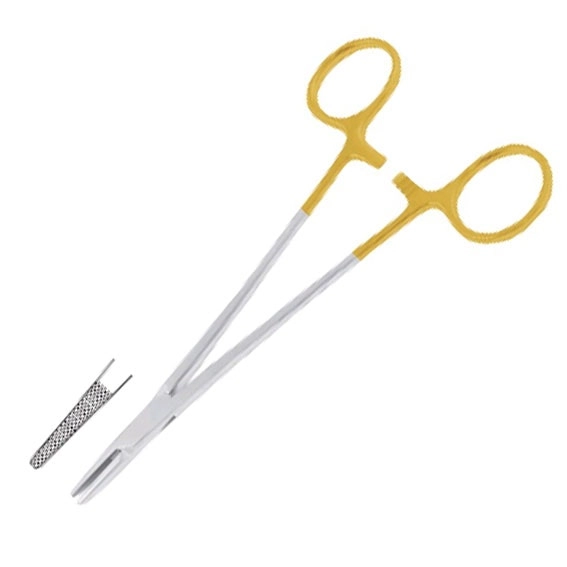 Livingstone Debakey Needle Holder 20cm Stainless Steel with Tungsten Carbide