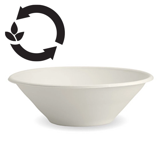 Livingstone Biodegradable White Bowl 946ml or 32oz 196mm Diameter 65mm Depth 400 Carton