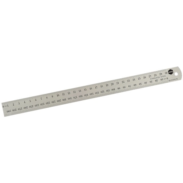 Livingstone Metal Ruler 30cm Stainless Steel