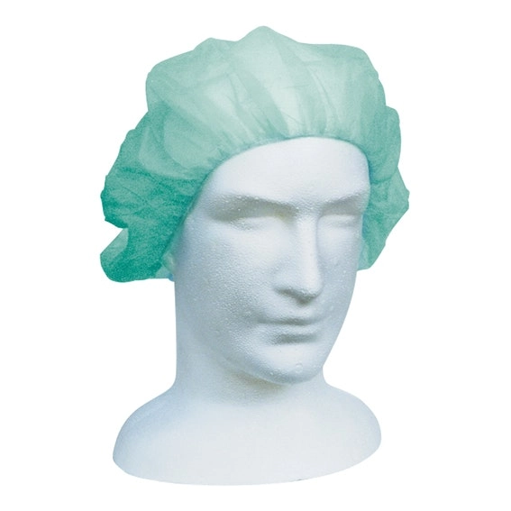 Livingstone Bouffant Hairnet Cap Green Double Elastic 21 inches 100 Bag