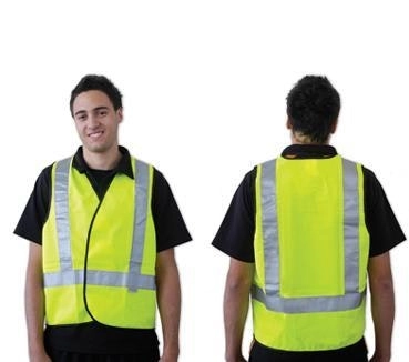 Livingstone High Visibility Safety Vest M H Back Reflective Pattern Yellow Day/Night Use