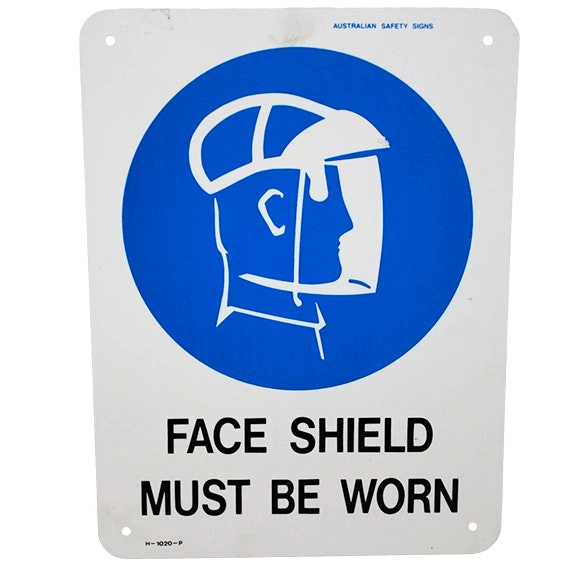 Livingstone Printed Sign 'Face Shield Must Be Worn' 225 x 300mm Polypropylene