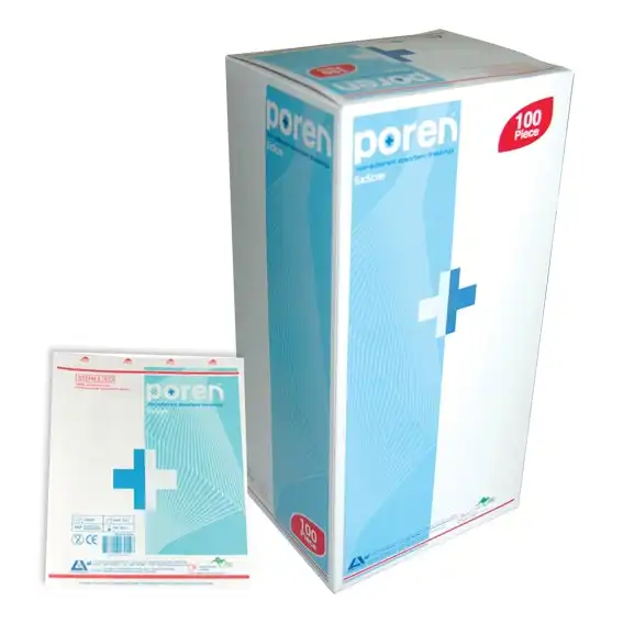 Poren Non-Adherent Absorbent Dressing 5 x 5cm Sterile 100 Box