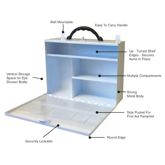 Livingstone First Aid Empty Metal Case Jumbo 35.7 x 10.5 x 26.5 cm