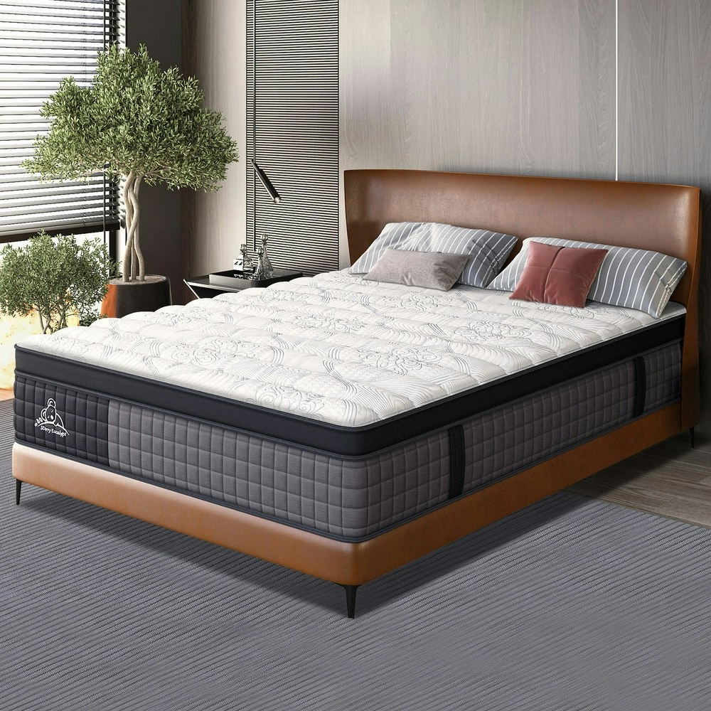 Starry Eucalypt Bedding 34cm Euro Top Mattress Queen