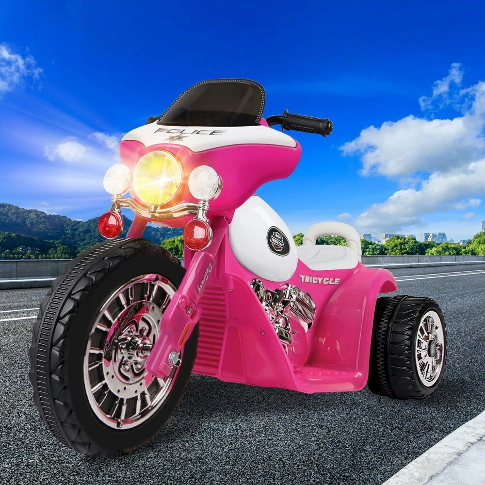 Alfordson Ride On Car Kids Electric Motorcycle 25W Motor Harley-Inspired Pink