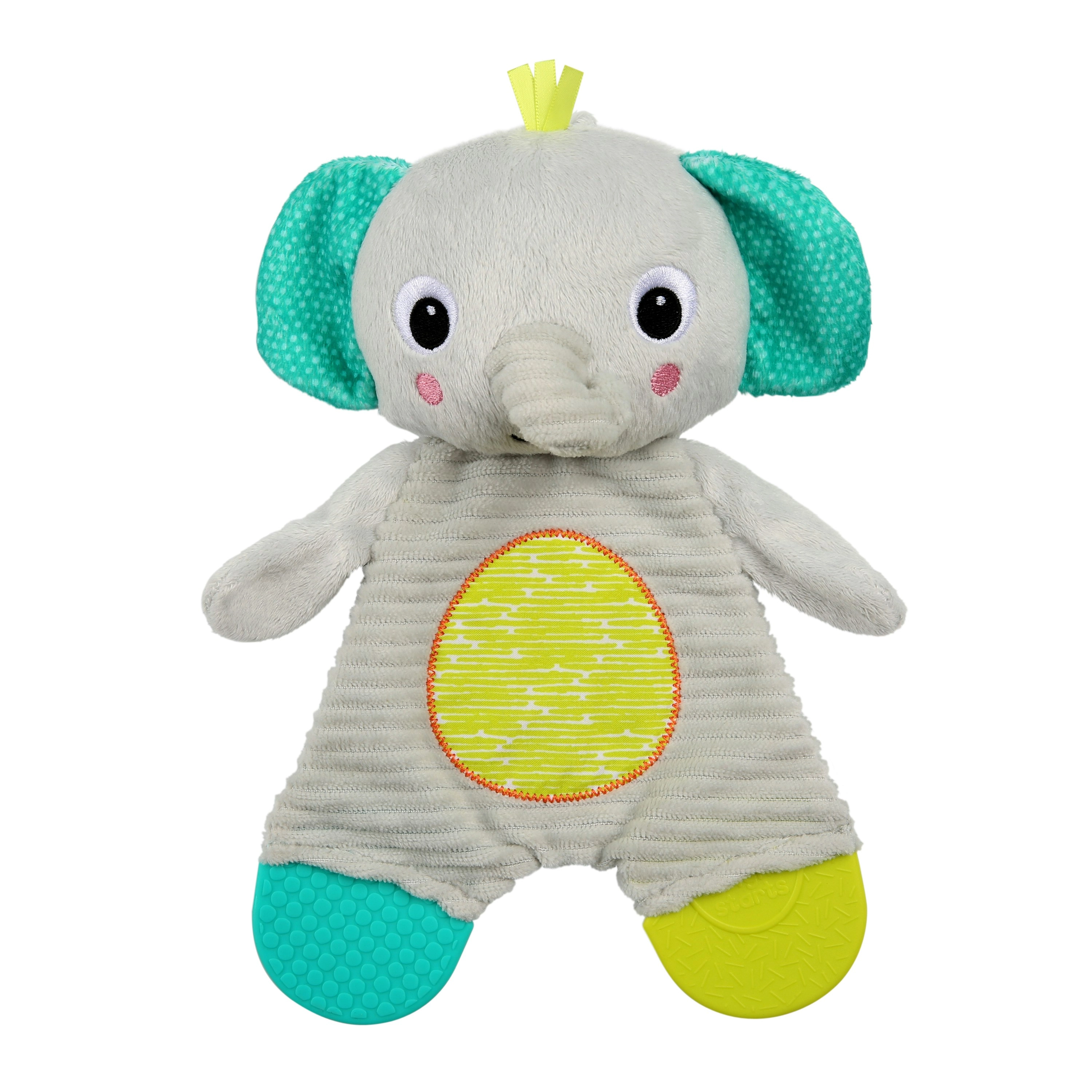 Bright Starts Snuggle and Teethe Plush Teether - Elephant