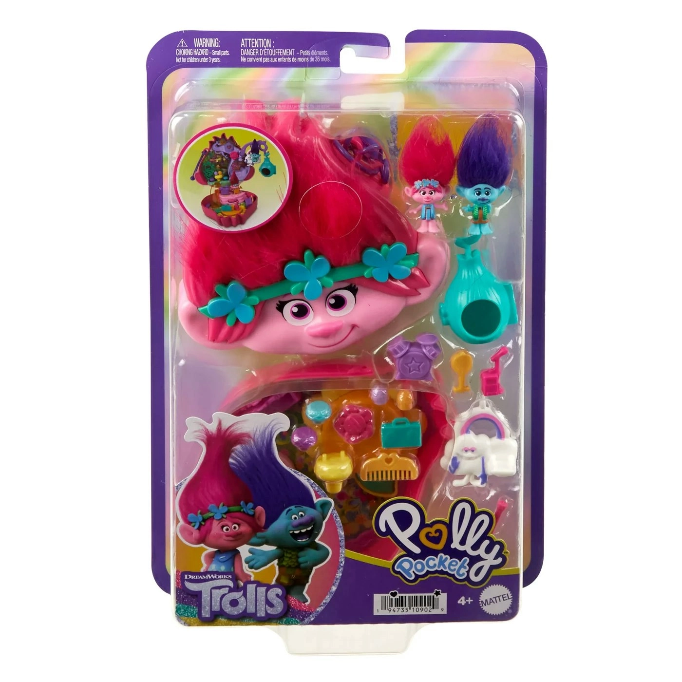 Trolls Partnership Polly Pocket Compact Playset