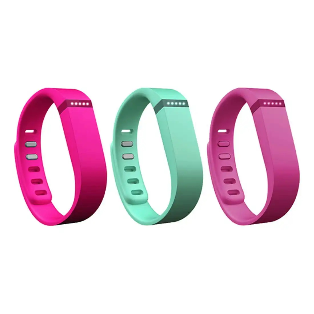 Fitbit Flex Band 3 Pack Vibrant Large FB401BVTPL - Violet, Teal and Pink