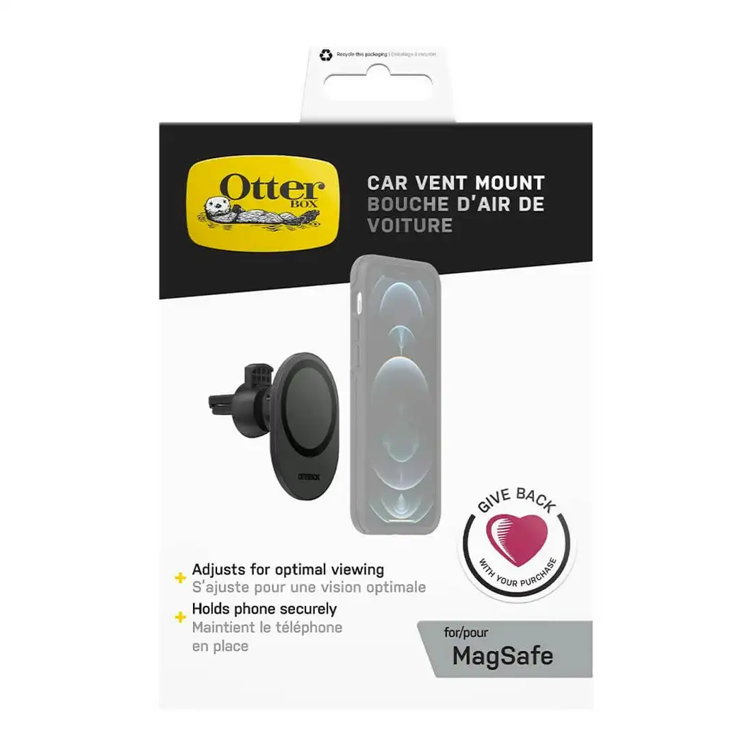 Otterbox Car Vent Mount for MagSafe - Black